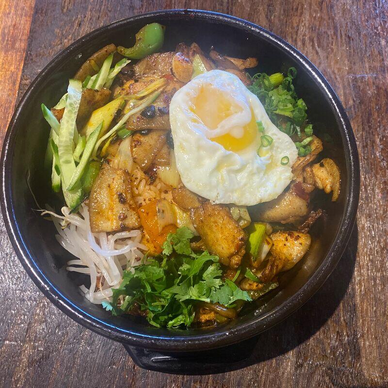 Twice Cooked Pork Bibimbap